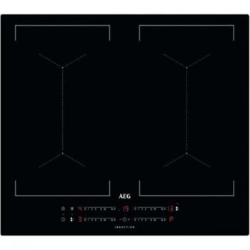 Placa de Inducción Empotrada AEG IKE64453IB, 4 Quemadores, 60 cm, Color Negro, Superficie Antigraffio y Función AutoMax