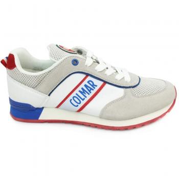 Colmar Men's Shoes Sneakers Travis Runner O. by O. 217 in White Suede TRA-RUN-217