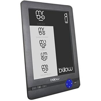 Billow E03T - Lector de Libros Electrónicos con Pantalla Táctil de 6, Memoria Interna de 4GB, Batería 1500mAh, Color Gris y Azul