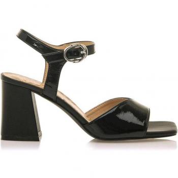 Sandalias de tacón Mustang Karla negro con cierre hebilla y puntera cuadrada