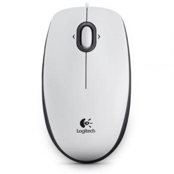 Logitech M100 Ratón con Cable USB, 3 Botones, Seguimiento Óptimo 1000 DPI, Ambidestro, Compatible con PC, Mac, Portátil - Blanco