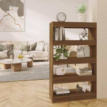 Librería/Partición Aglomerado Roble Marrón 80x30x135 cm