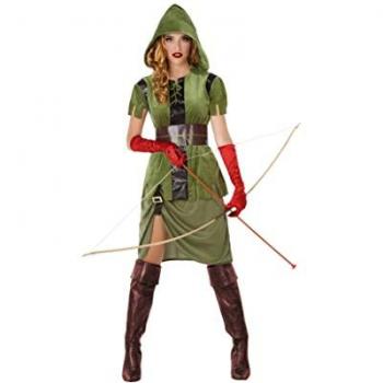 Disfraz Arquera Adulto Mujer XL - Incluye 3 Piezas, Color Verde