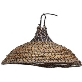 Lámpara de Techo Romimex Negra Natural E27 220-240 V