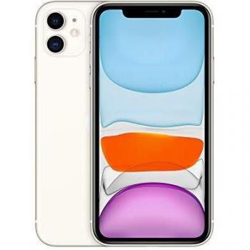 Apple iPhone 11, Blanco, 128GB, Pantalla de 6.1, Cámara de 12MP, iOS 13, Smartphone Libre