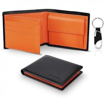 TEEHON Cartera para Hombre, Monedero con RFID Bloqueo con 10 Ranuras