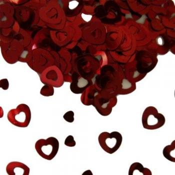 Folat B.V- Folat Fiesta Confeti Corazones Rojos, Color rojo, Costumes