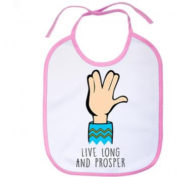 Babero Star Trek Live Long and Prosper gesto con la mano - Rosa
