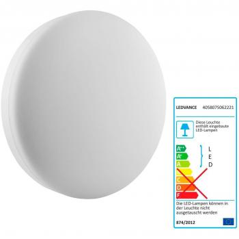 Plafón LED Techo/Pared 300mm 24W 1920lm IP65 Blanco Frío 4000K de Ledvance