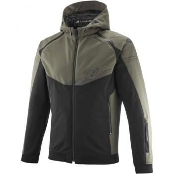 Ixon Chaqueta de Moto Section Caqui-Negro, chaqueta textil de moto, color verde marrón, talla L