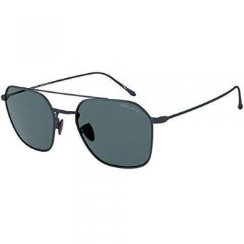 Armani Men's 0AR6095T Sunglasses, Azul Marino Cepillado, 54