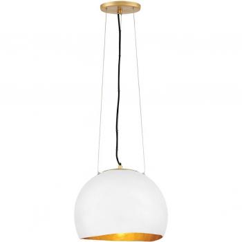 Lámpara colgante Nula Coquille lujo 35,6 cm blanco/oro