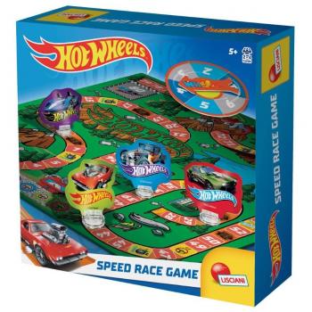 Hot Wheels - Juego de Mesa Con Tablero y Fichas de Cartón para Niños, 2-4 Jugadores, +5 Años