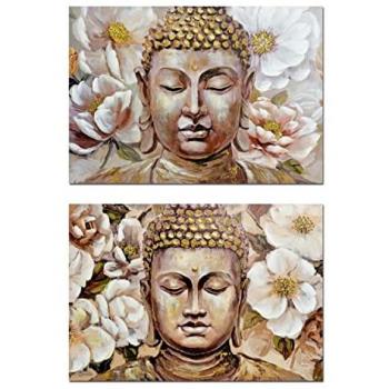 Cuadro DKD Home Decor Buda Oriental 100 x 3 x 70 cm (2 Unidades)