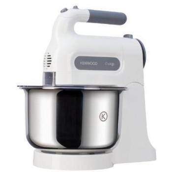 Batidora de Mano Kenwood Chefette HM680 con Bowl de Acero Inoxidable, 350W, 3 Litros, 5 Velocidades y Función de Pulso - Blanca