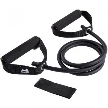 REEHUT Bandas Elásticas de Entrenamiento, Bandas de Resistencia para Fitness Cable de Ejercicio de Entrenamiento para Tonificación Muscular, Equipo de Ejercicio de Estiramientos para Yoga - Negro