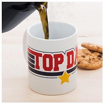 Taza de Cerámica Top Dad con Capacidad de 250 ml, Dimensiones 12 x 9 x 7.5 cm - Regalo Perfecto para Padres