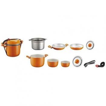 Brunner 0806046N - Set de cazuelas, Naranja, 9+1 piezas, 22 cm