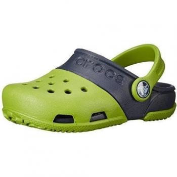 Crocs Electro Ii - Zuecos Unisex Niños, Parrot Green/Navy, 22-23
