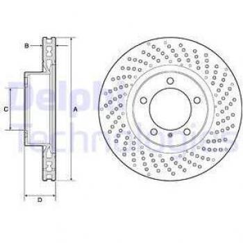 Disco de freno DELPHI BG4781C - Disco de freno, marca DELPHI, modelo BG4781C