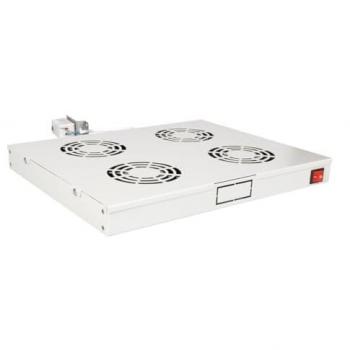 Módulo de Ventilación Equip EZF-4-G para Armarios Servidor, 19, 1U, 4 Ventiladores RAL7035, Accesorio en Color Gris