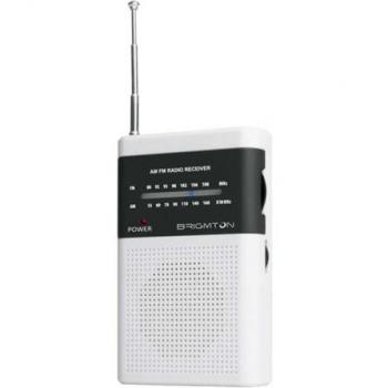 Brigmton BT-350-B Portátil Digital Gris, Color blanco - Radio
