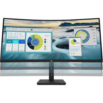 Monitor Curvo HP P34hc G4 de 34 WQHD LED USB-C, 3440 x 1440 píxeles, 5 ms, Negro