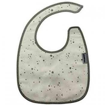 Babero Cuadrado Con Velcro Sky Gris/Estrella 20x26 cm