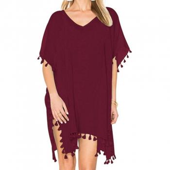HIMONE - Camisola - para mujer borgoña Talla única