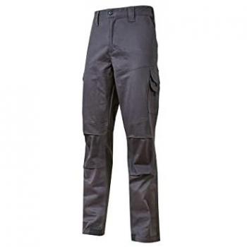 Pantalón de Trabajo U-Power Guapo Gris Talla XL 98% Algodón/2% Spandex