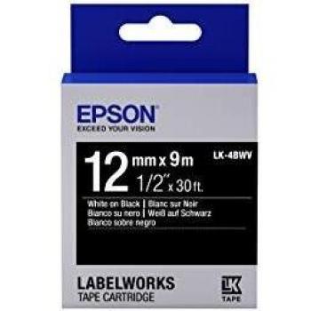 Epson - C53s654009 Blanco sobre Negro Cinta para Impresora de Etiquetas - Cintas para impresoras de Etiquetas