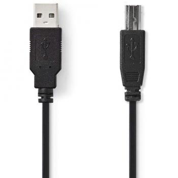 Nedis Cable USB 2.0 A-M a B-M de 5m en color negro