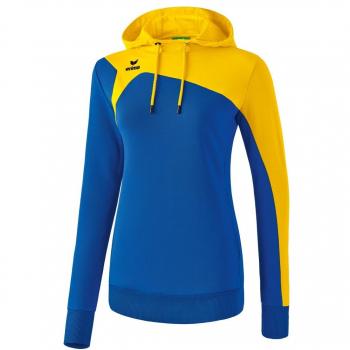 Erima GmbH Club 1900 2.0 Sudadera con Capucha, Mujer, New Royal/Amarilla, 36