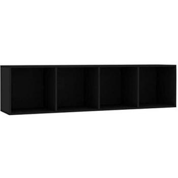 vidaXL Book Cabinet/TV Cabinet Black 143x30x36 cm