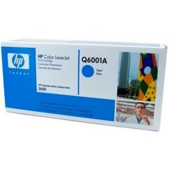HP 124A Q6001A - Cartucho de Tóner LaserJet Original, Color Cian, Capacidad Estándar (2000 Páginas), Compatible con HP LaserJet 1600/2600/CM1015/CM1017 Series