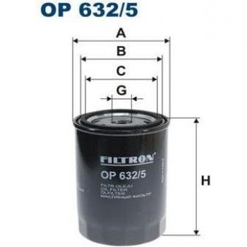 Filtro de aceite FILTRON OP 632/5 - Tipo: Filtro de aceite, Compatibilidad: Diseñado para diversos modelos de vehículos, Material: Fabricado con materiales de alta calidad para garantizar una filtración eficaz, Función: El