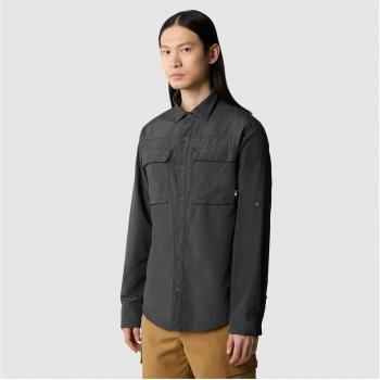 Camisa de hombre Sequoia The North Face, manga larga, gris oscuro, talla L