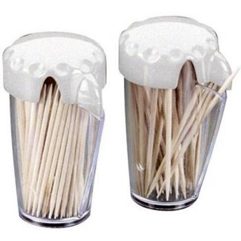 Metaltex Set 2 X 100 Palillos EN DISPENSADOR, Beige, 28 cm