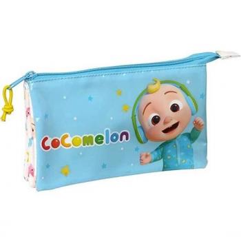 Estuche Escolar Triple Cocomelon - Safta 812246744 con Fácil Limpieza