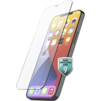 Protector de Pantalla Hama Essential Line Premium Crystal Glass para Apple iPhone 12 y 12 Pro - Vidrio Templado Transparente, Dureza 10H, Incluye Montaje en Pared