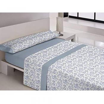 JAVIER LARRAINZAR - Juego de sábanas Aviles Cama 180 - Color Azul