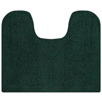 Alfombra de algodón para baño 45 x 35 cm color verde oscuro