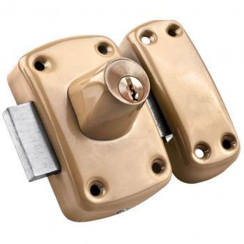 Cerradura sobreponer esmaltada Handlock doble llave Alfa Dyser