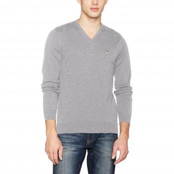 Lacoste AH4890, Suéter para Hombre, Gris