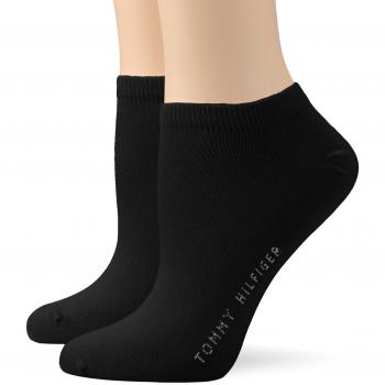 Tommy Hilfiger Damen Sneaker - calcetines para mujer, 2 Pack, Negro