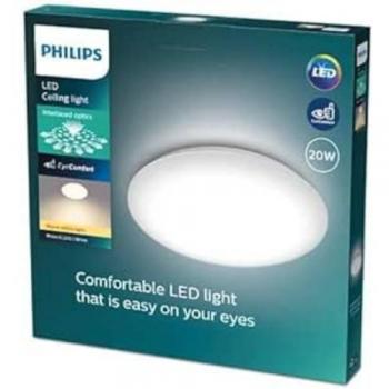 Plafón LED Redondo Philips Moire 20W 2000lm 2700K Blanco