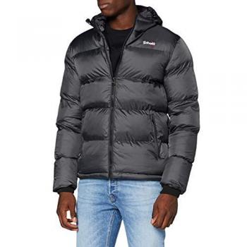 Chaqueta Puffer Schott IDAHO2 Gris con Capucha para Hombre
