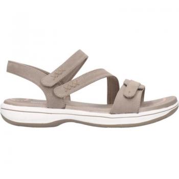 Sandalias Planas de Mujer SKECHERS 163474 en color Taupe Marrón, modelo Bayshore Beige