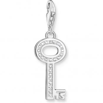 Thomas Sabo Women's Charms Sterling Silver Zirconia White Key Charm 0010-051-14