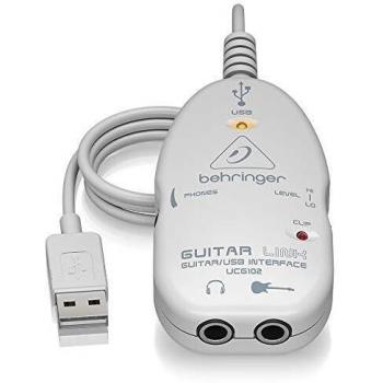 Behringer UCG102 Guitar-to-USB Interface - 16-bit, 48 kHz, Stereo Audio Adapter
